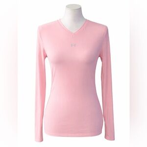🌸 Under Armour Pink Long Sleeve Performance Top Women’s Large L 🌸